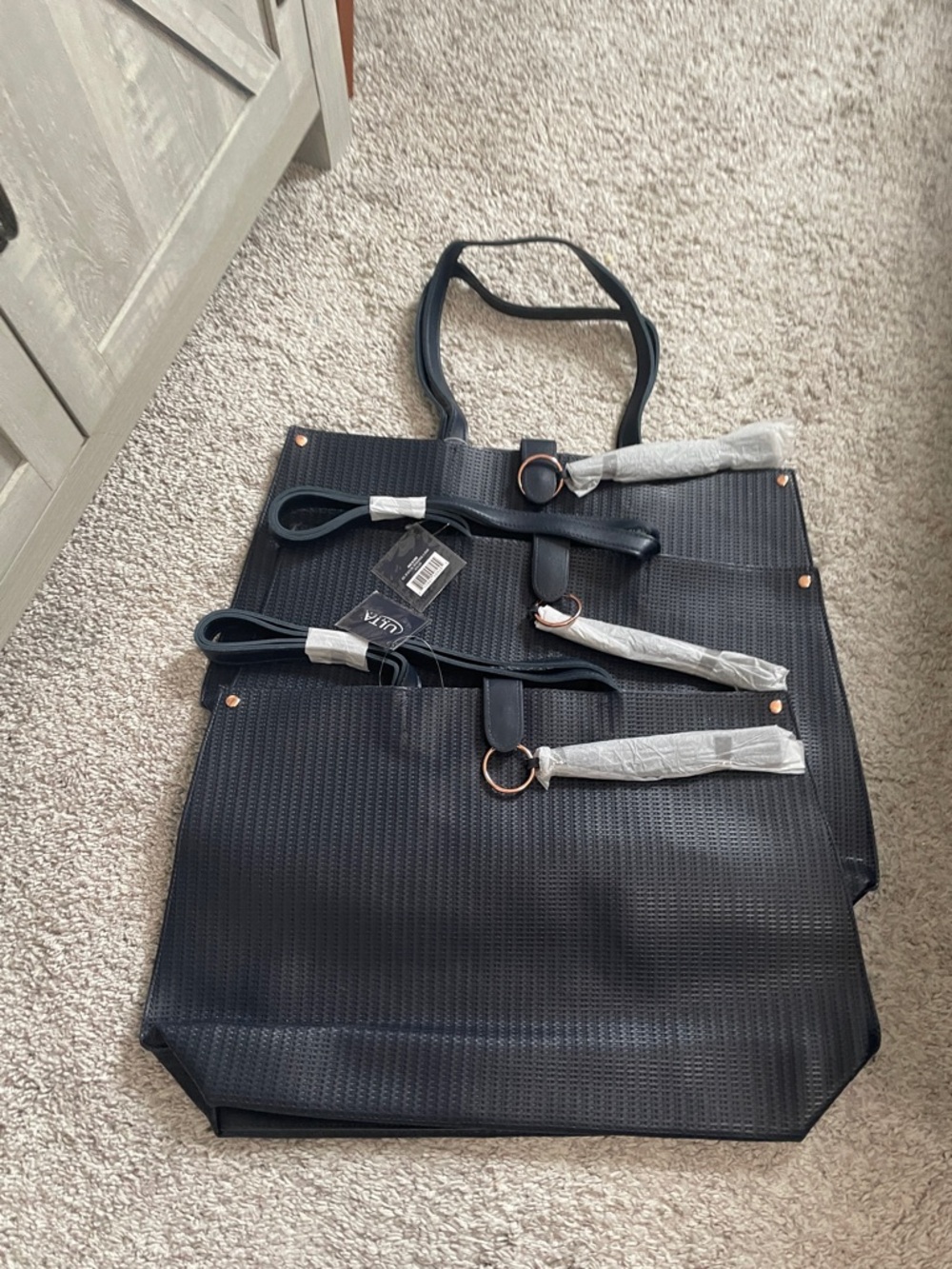 3 bags bundled . Ulta Stylish Navy Woven Tote Bag